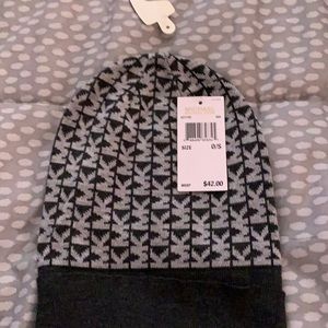 Gray MK signature knit hat